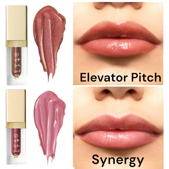 Set of 2 STILA Hyaluronic Plumping Beauty Boss Lip Gloss Elevator Pitch Synergy - Picture 1 of 9